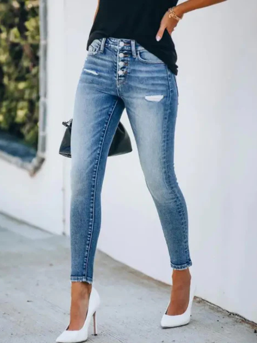 Cecily | Women’s Slim Fit Jeans | Distressed