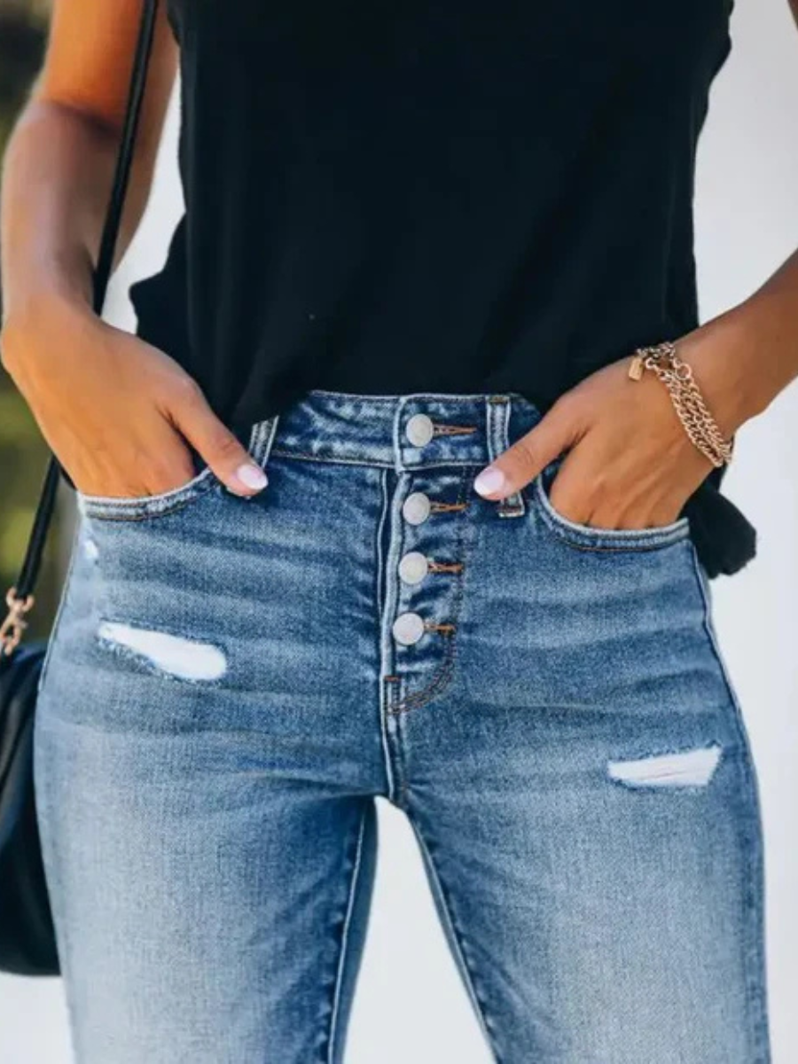 Cecily | Women’s Slim Fit Jeans | Distressed
