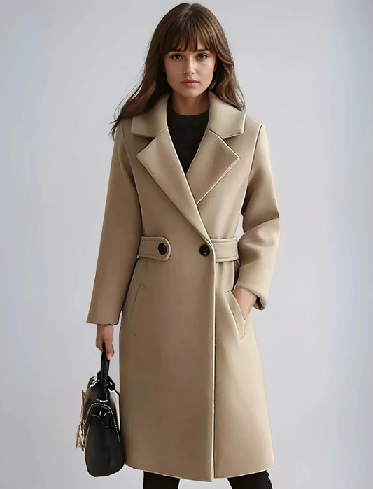 Zephyra | Women’s Winter Long Coat | Slim Fit