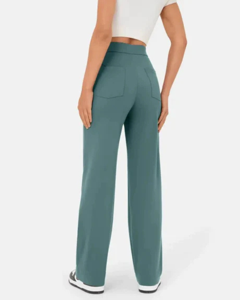 Zinnia | Women’s High Waist Trousers | Wide Leg
