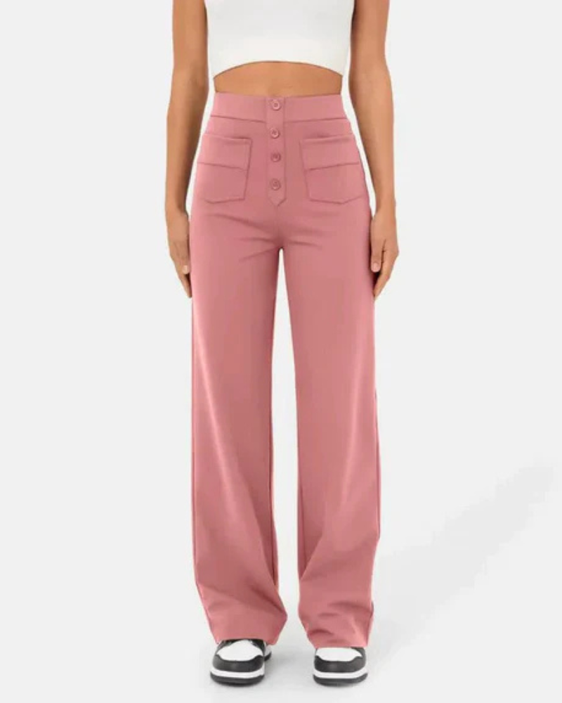 Zinnia | Women’s High Waist Trousers | Wide Leg